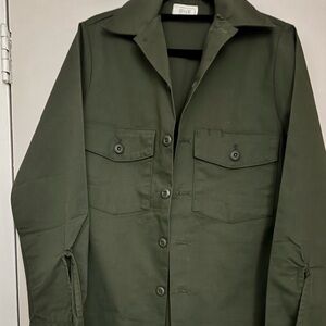 Vintage 1977 U.S. Military Army Utility Shirt OG-507 Olive Small